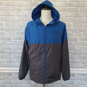 Walt Disney World 1971 Windbreaker Jacket Medium Blue Gray Packable Souvenir